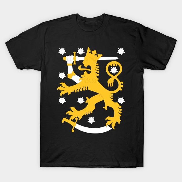 Finland Soumi Coat of Arms Lion T-Shirt by jutulen